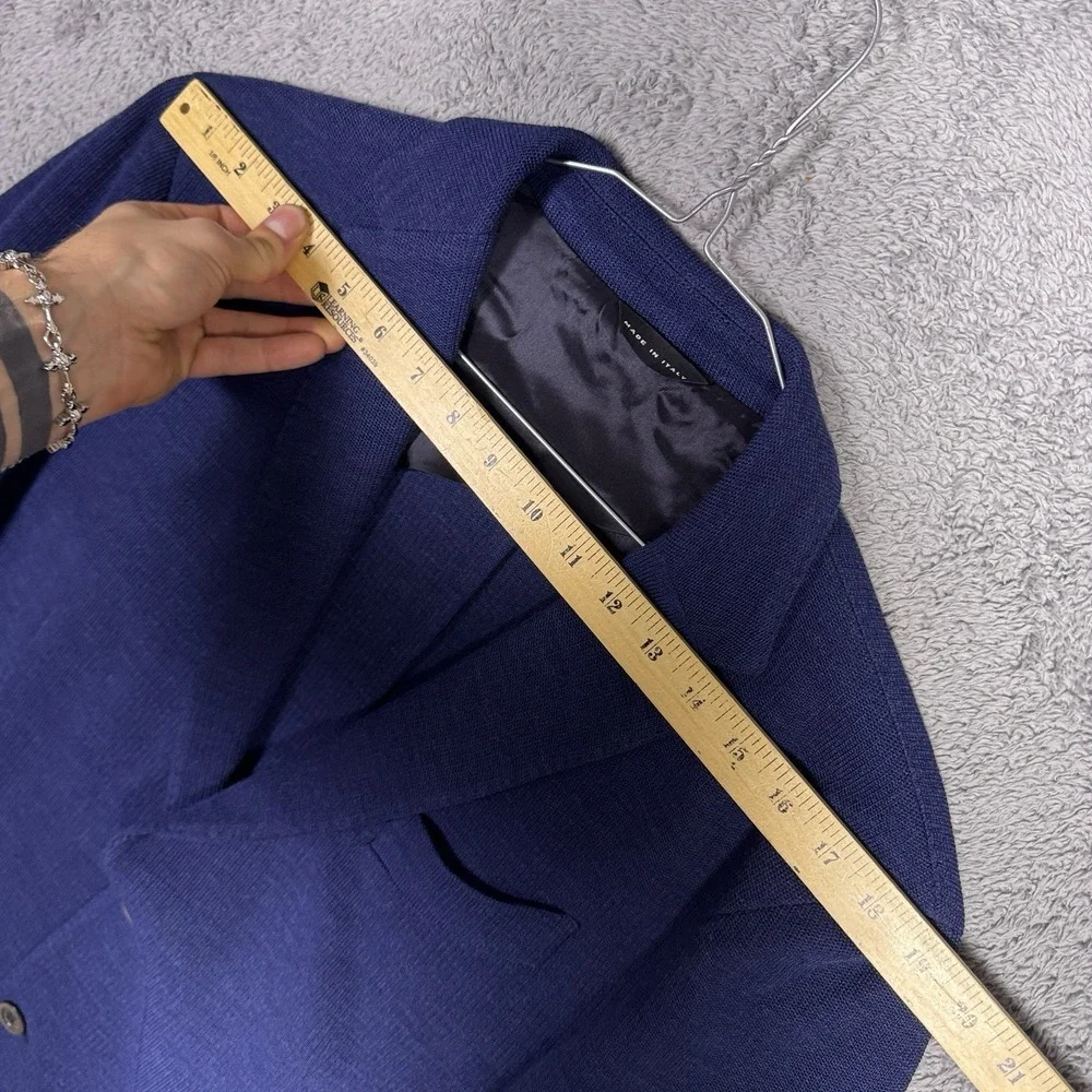 St. Croix Sport Coat Unstructured Mens IT 54 Italy Knit Virgin Wool Blazer